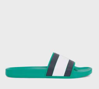 TOMMY HILFIGER Logo Flip Flops (Green)