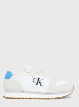Calvin Klein Jeans Low Top Lace Up Sneakers (White)