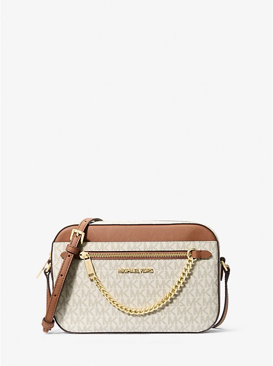 Jet Set Large Logo Crossbody Bag – VANILLA