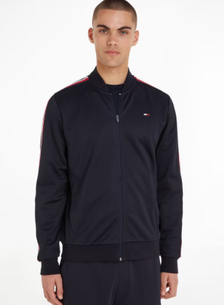 TOMMY HILFIGER Trim Tape Baseball Collar