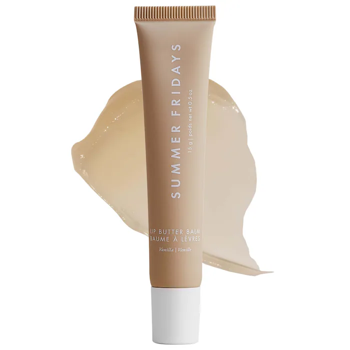 Summer Fridays Lip Butter Balm for Hydration & Shine – Vanilla – sheer clear