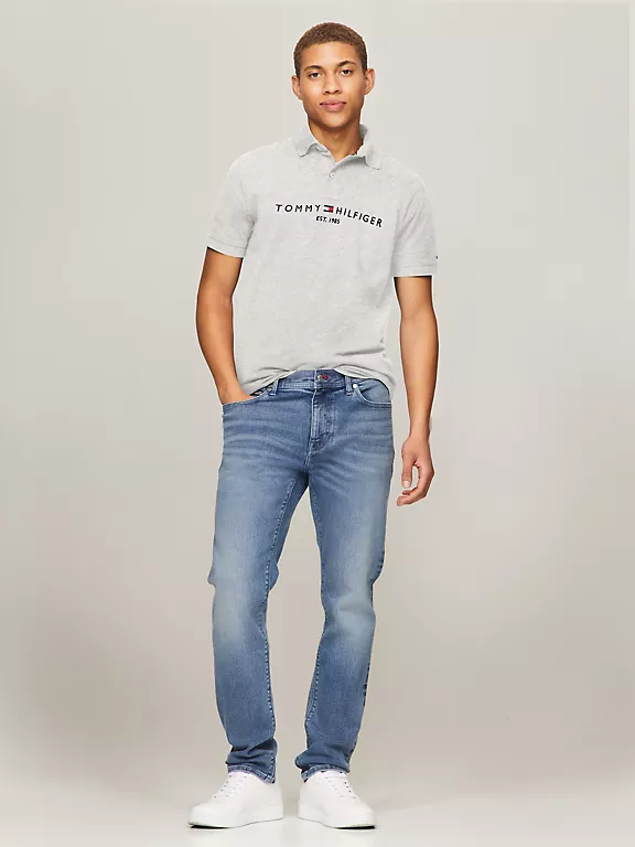 Tommy Hilfiger Embroidered Tommy Graphic Polo-Grey Heather