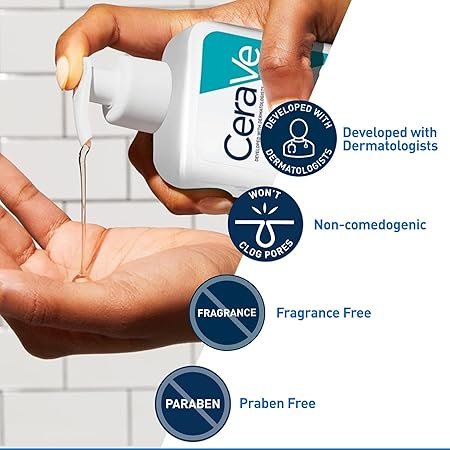 CeraVe Face Wash Acne Treatment Salicylic Acid Cleanser with Purifying Clay for Oily Skin Blackhead Remover and Clogged Pore Control 8 Ounce, multi, 8 Fl Oz, 237 ml (Pack of 1)