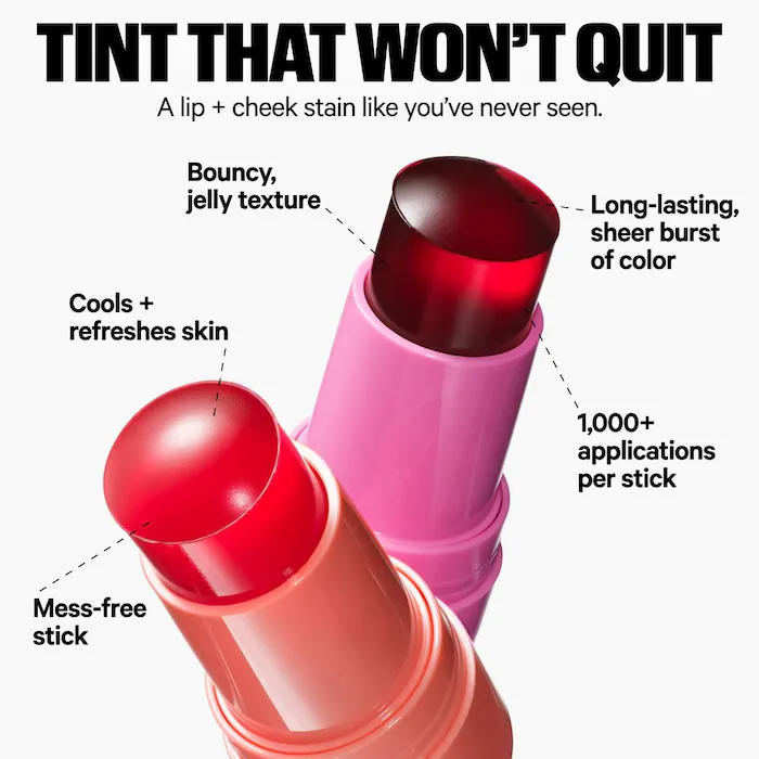 MILK MAKEUP Cooling Water Jelly Tint Lip + Cheek Blush Stain –  Fizz – soft peach