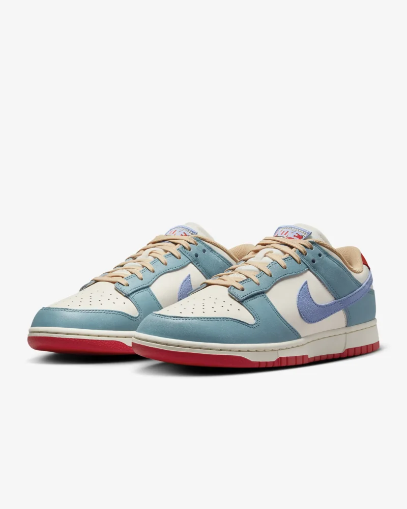 Nike Dunk Low Premium-Shown: Pale Ivory/Denim Turquoise/Light Crimson/Royal Pulse - Image 5