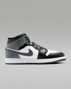 Air Jordan 1 Mid- Black/White/Iron Grey