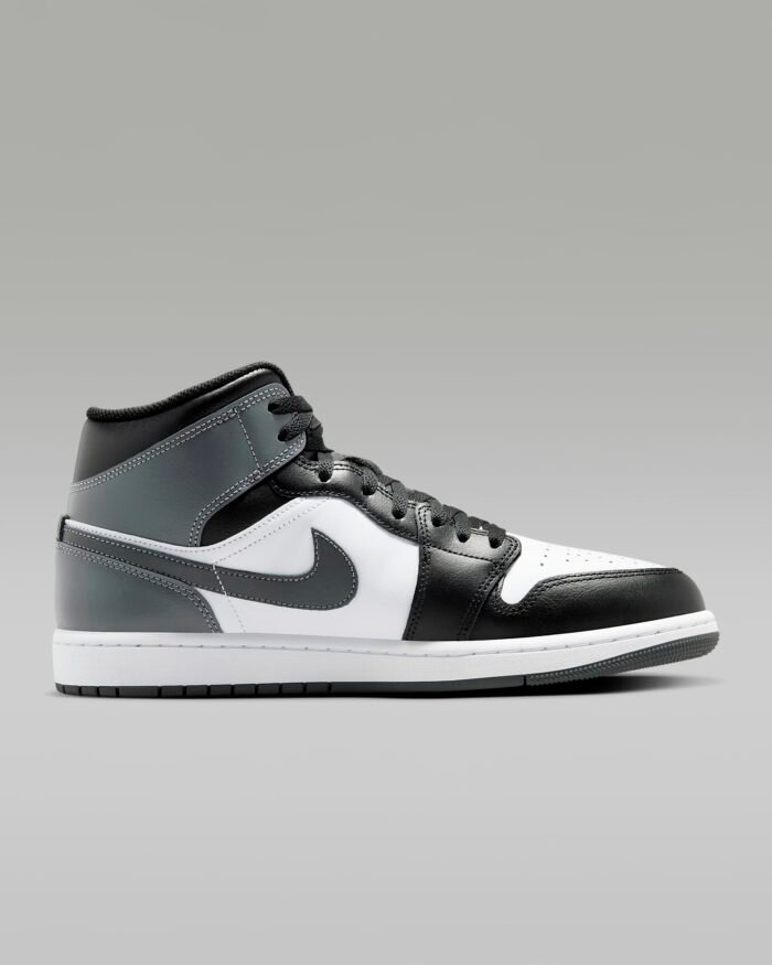 Air Jordan 1 Mid- Black/White/Iron Grey