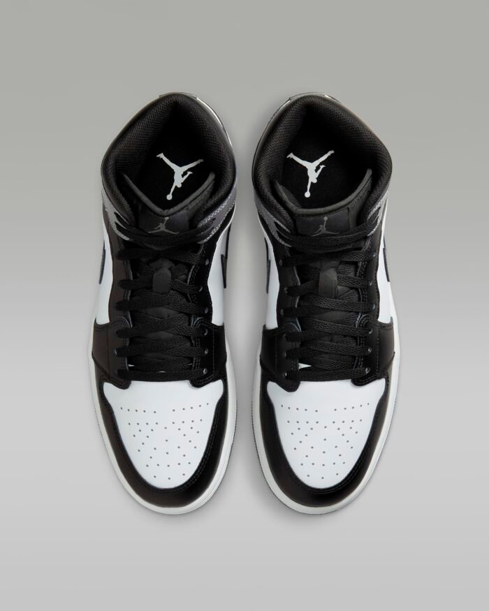 Air Jordan 1 Mid- Black/White/Iron Grey
