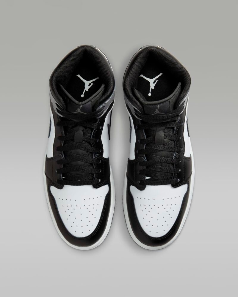 Air Jordan 1 Mid- Black/White/Iron Grey - Image 2