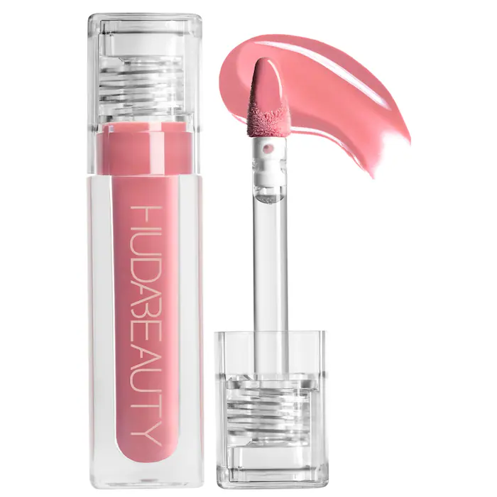 tarte Maracuja Juicy Lip Plump Gloss -HUDA BEAUTY Faux Filler Shiny Non-Sticky Lip Gloss – Sugar Baby – light pink