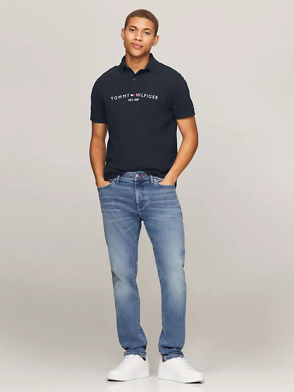 Tommy Hilfiger Embroidered Tommy Graphic Polo-Navy