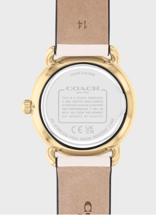 COACH Lather Strap Analog Watch