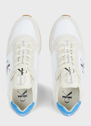 Calvin Klein Jeans Low Top Lace Up Sneakers (White)
