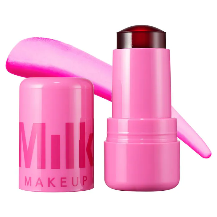 MILK MAKEUP Cooling Water Jelly Tint Lip + Cheek Blush Stain – Burst – Poppy Pink