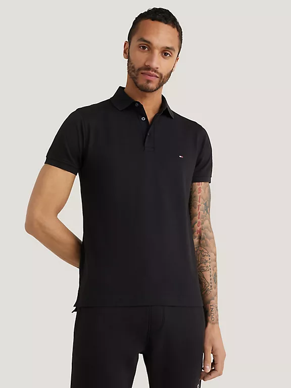 Tommy Hilfiger 1985 Slim Fit Polo-Black