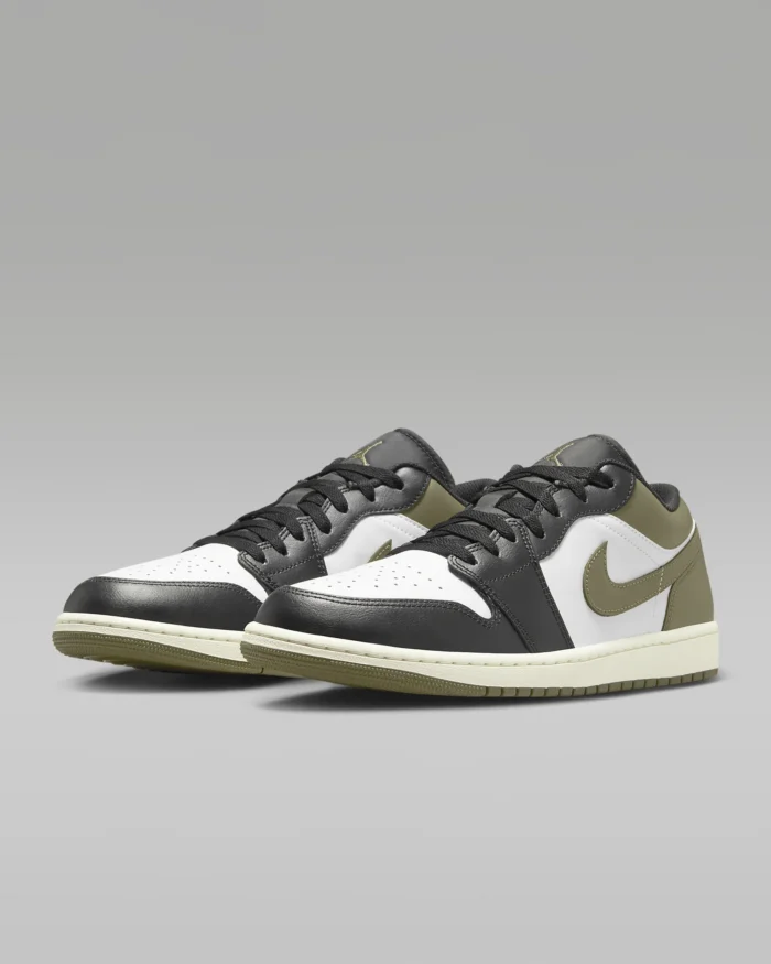 Air Jordan 1 Low (Black/Medium Olive/White)