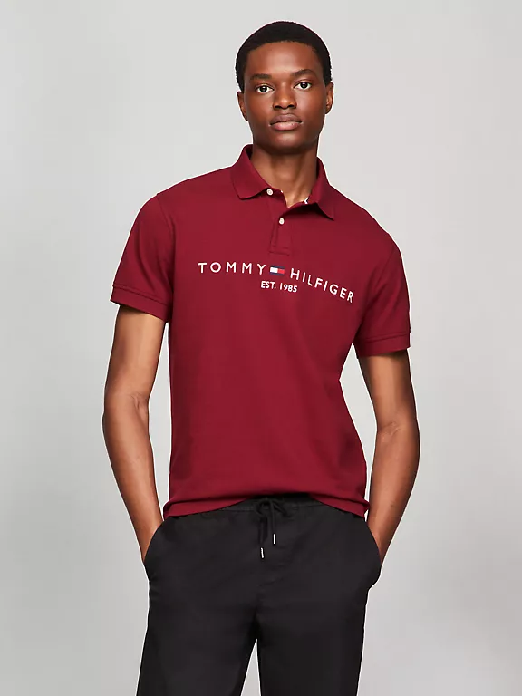 Tommy Hilfiger Embroidered Tommy Graphic Polo-Rouge