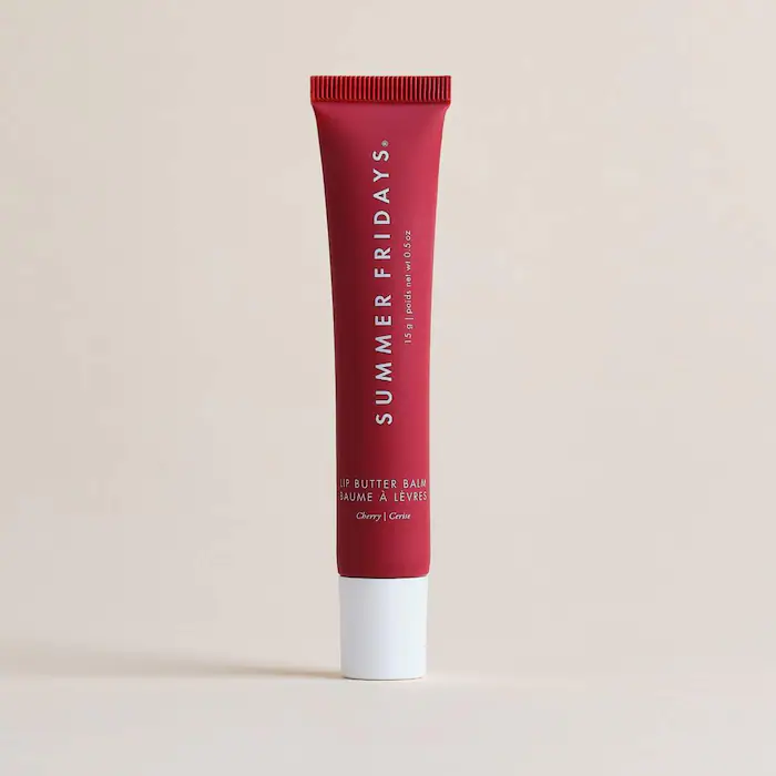 Summer Fridays Lip Butter Balm for Hydration & Shine – Cherry – sheer cherry red