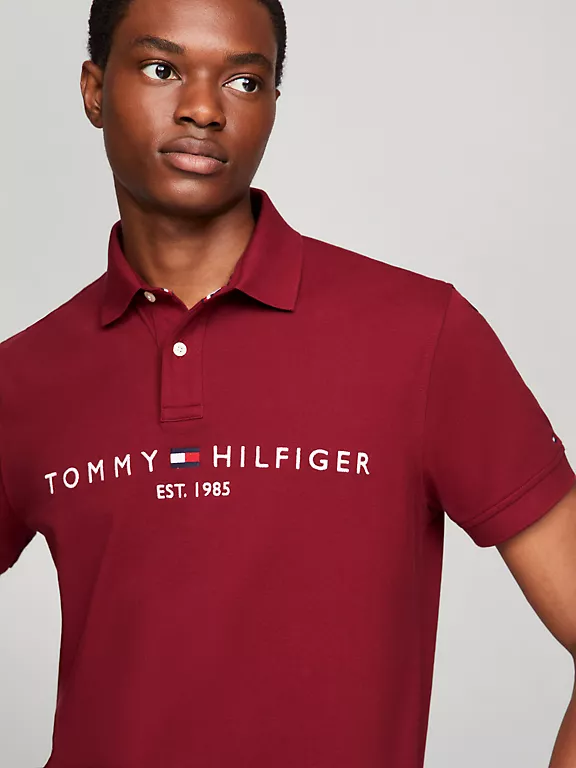 Tommy Hilfiger Embroidered Tommy Graphic Polo-Rouge