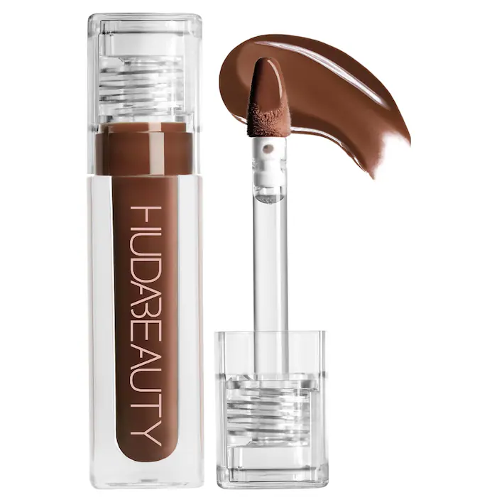 tarte Maracuja Juicy Lip Plump Gloss -HUDA BEAUTY Faux Filler Shiny Non-Sticky Lip Gloss – Coco – deep brown