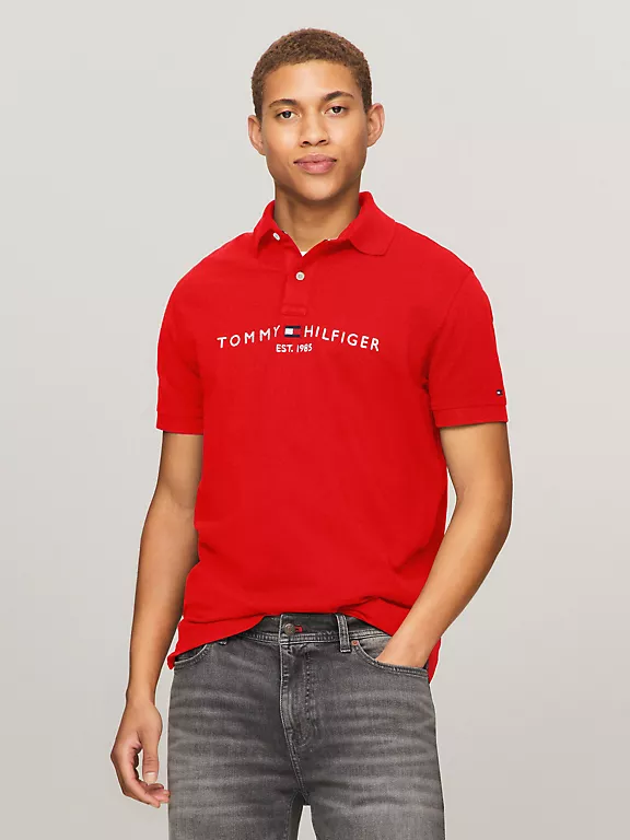 Tommy Hilfiger Embroidered Tommy Graphic Polo-Rouge -Primary Red
