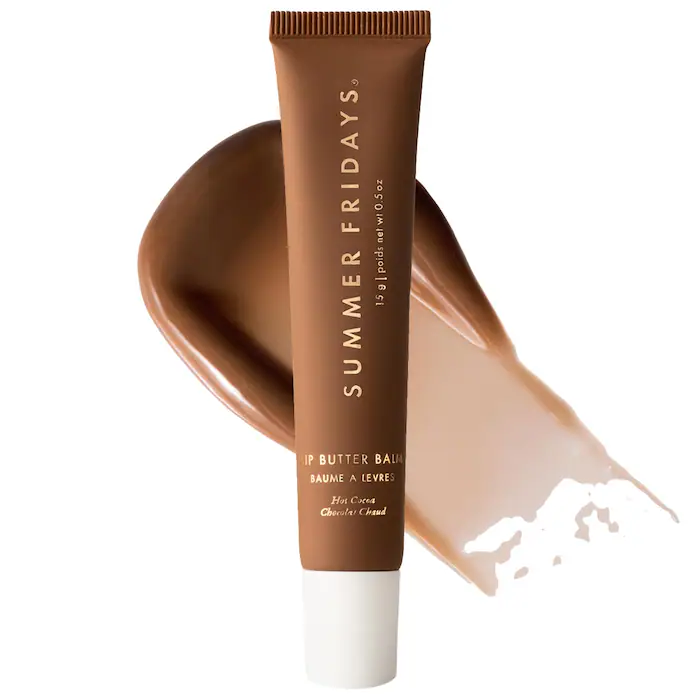 Summer Fridays Lip Butter Balm for Hydration & Shine – Hot Cocoa – sheer warm chocolateNewLimited Edition