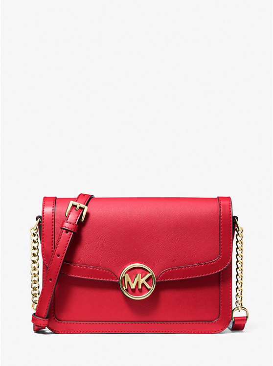 Michael Kors Leida Medium Shoulder Bag (BRIGHT RED)