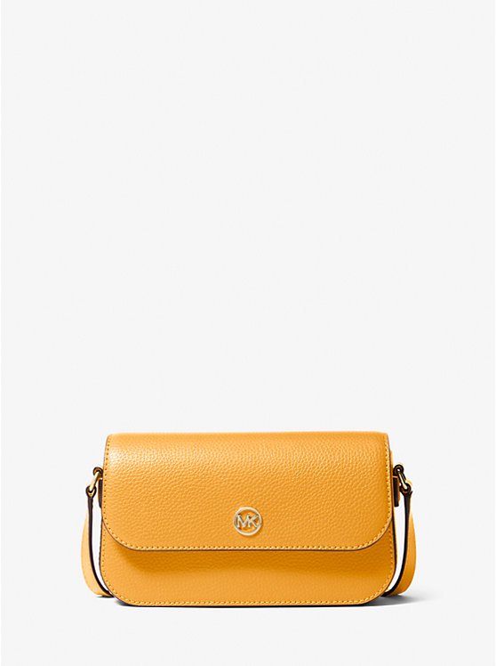 Michael Kors Jet Set Travel Small Pebbled Leather Crossbody Bag (GOLDEN ROD)