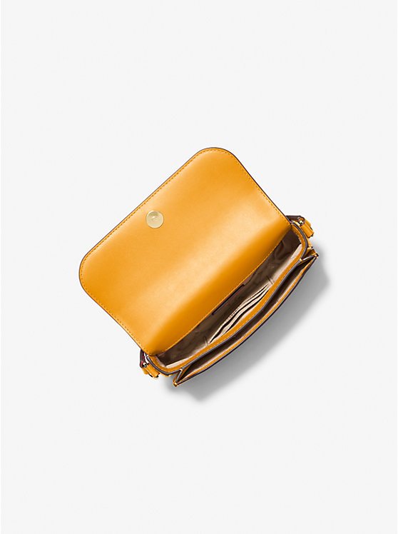 Michael Kors Jet Set Travel Small Pebbled Leather Crossbody Bag (GOLDEN ROD)
