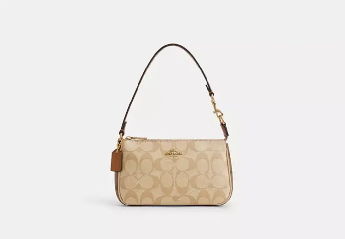 Coach Nolita 19 In Signature Canvas Gold/Light Khaki/Ivory Multi