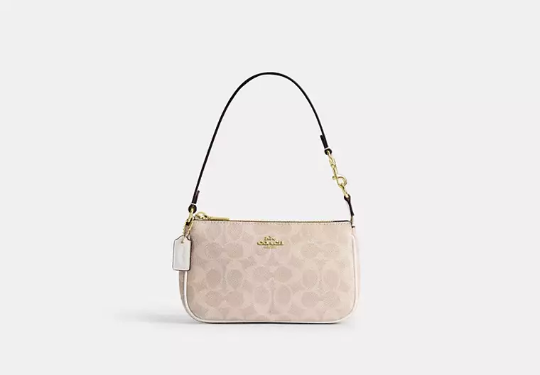 Coach Nolita 19 In Signature Canvas Gold/Sand/Chalk