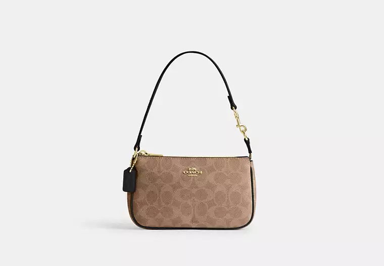 Coach Nolita 19 In Signature Canvas Gold/Tan/Black