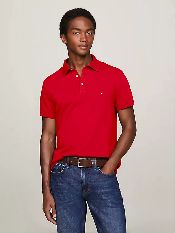 Tommy Hilfiger 1985 Slim Fit Polo-Primary Red
