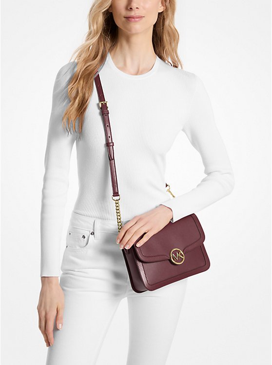 Michael Kors Leida Medium Shoulder Bag (OXBLOOD)