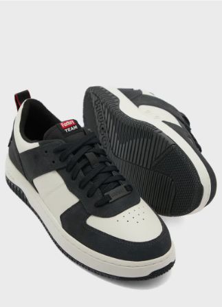 HUGO Lace Up Low Top Sneakers –  Black