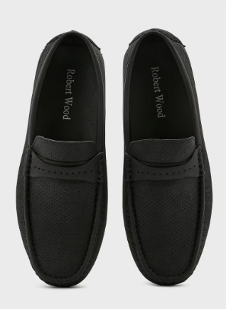 Robert Wood Perforation Design Saddle Moccasins