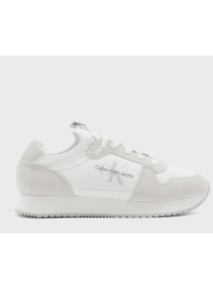 Calvin Klein Jeans Low Top Lace Up Sneakers (White)