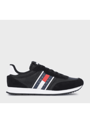 TOMMY JEANS Casual Runner Low Top Sneakers (Black)