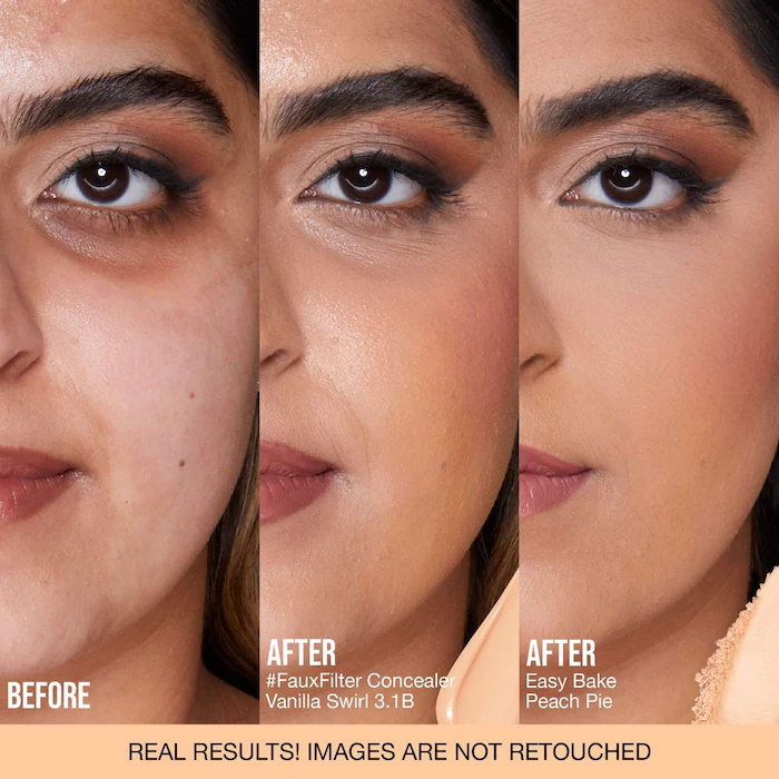 HUDA BEAUTY Easy Bake Blurring Loose Baking & Setting Powder –   Peach Pie – medium to tan with warm undertones