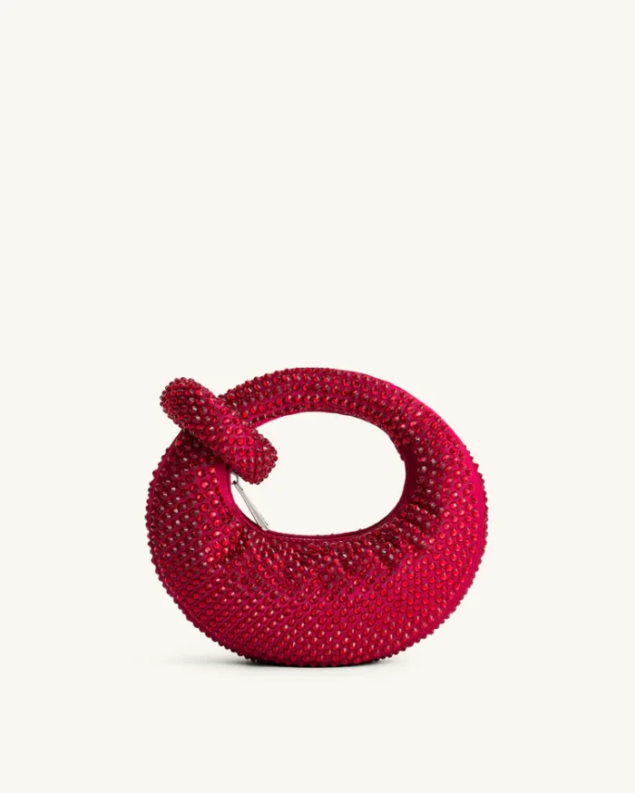 Abacus Artificial Crystal Mini Top Handle Bag – Red
