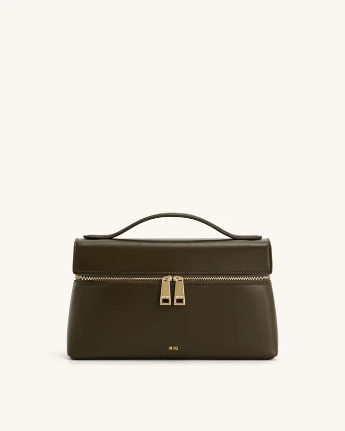 Thea Top Handle Bag – Dark Olive