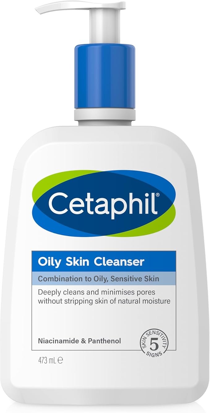 Cetaphil Oily Skin Cleanser, Face & Body Wash for Men & Women, Combination to Oily and Sensitive Skin, Unscented, 236ml